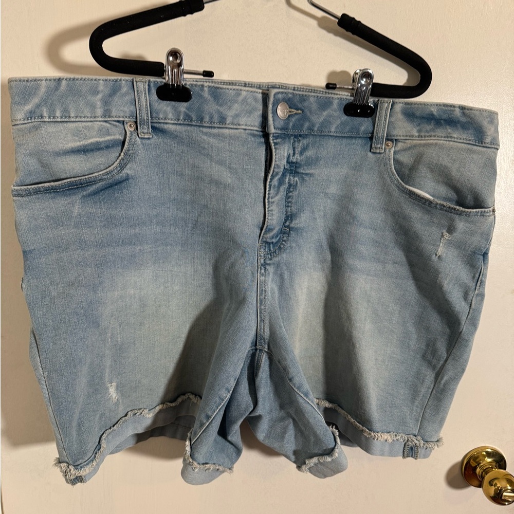 Sold Terra & Sky Blue Jean Shorts Distressed Cut-Off Style